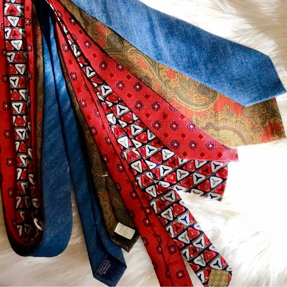 Bundle of 4 pcs Brittany Bay Ron Chereskin Menswear Mixed Neck Ties accessories